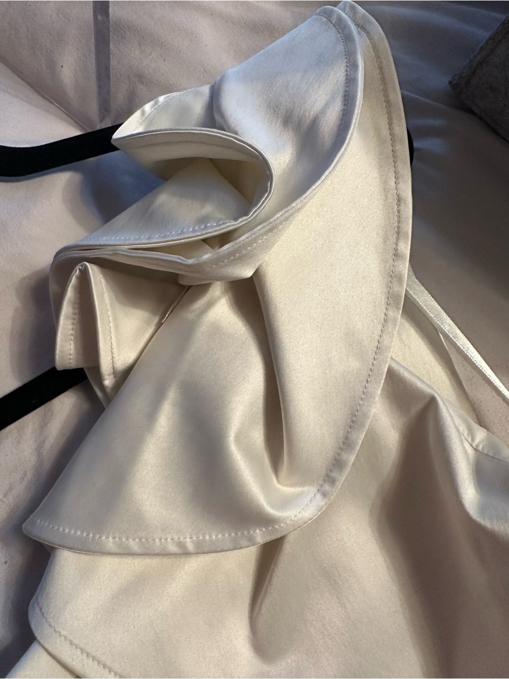 The Limited Cream One-Shoulder Sheath Dress with Shoulder Ruffle - Picture 5 of 12